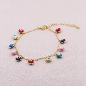 Colorful Evil Eye Charm Bracelet